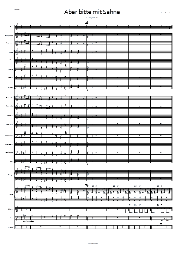 Aber bitte mit Sahne BigbandArrangement