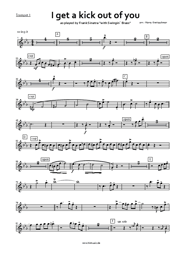 I get a kick - trumpet