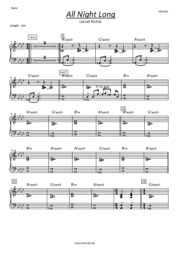 I get a kick - piano